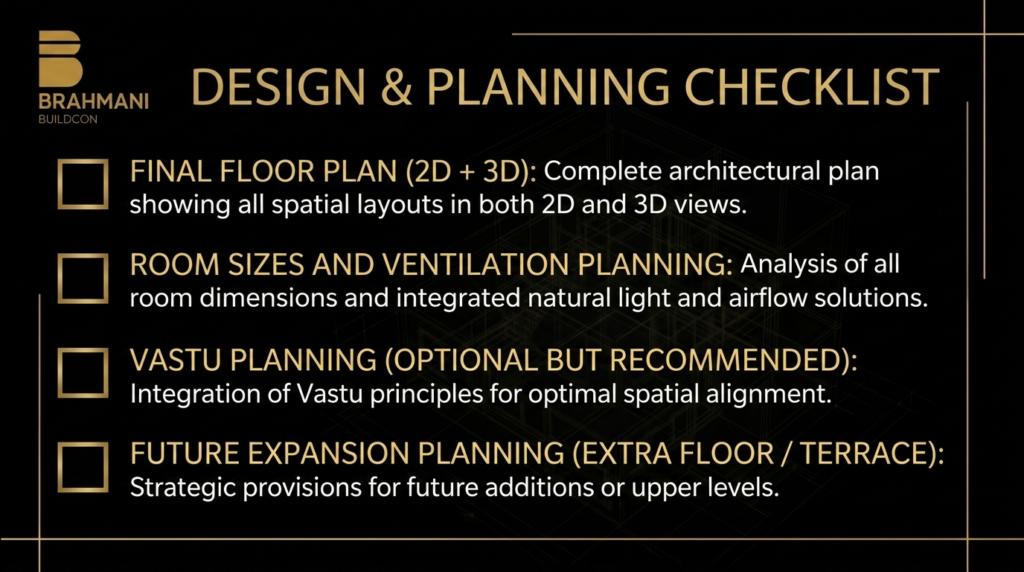 material quality checklist for home construction