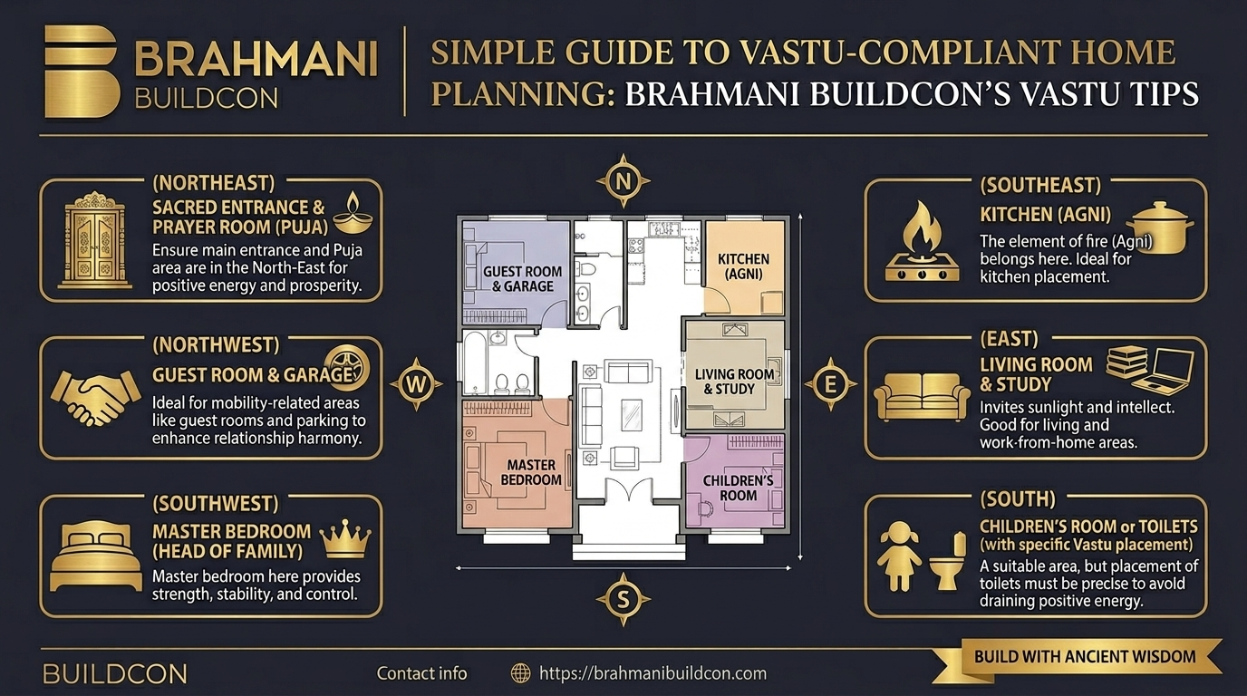 Simple vastu planning tips for house construction layout