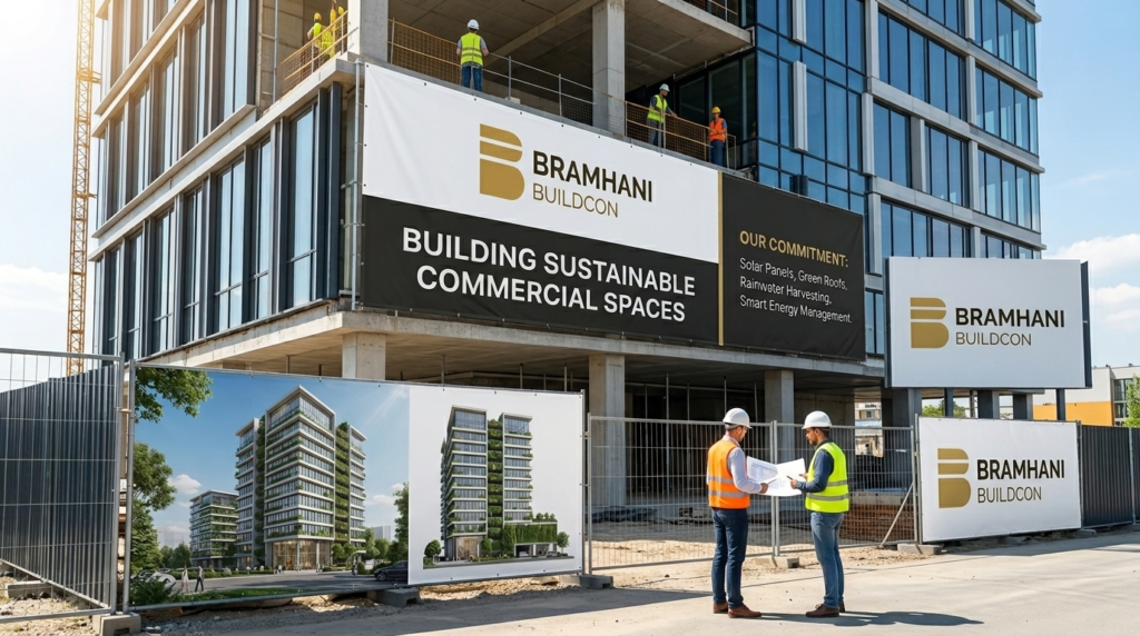 Sustainable commercial space construction in Ahmedabad
