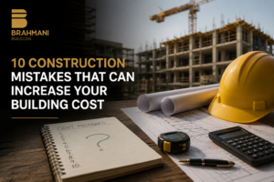 Costly construction mistakes on a building site